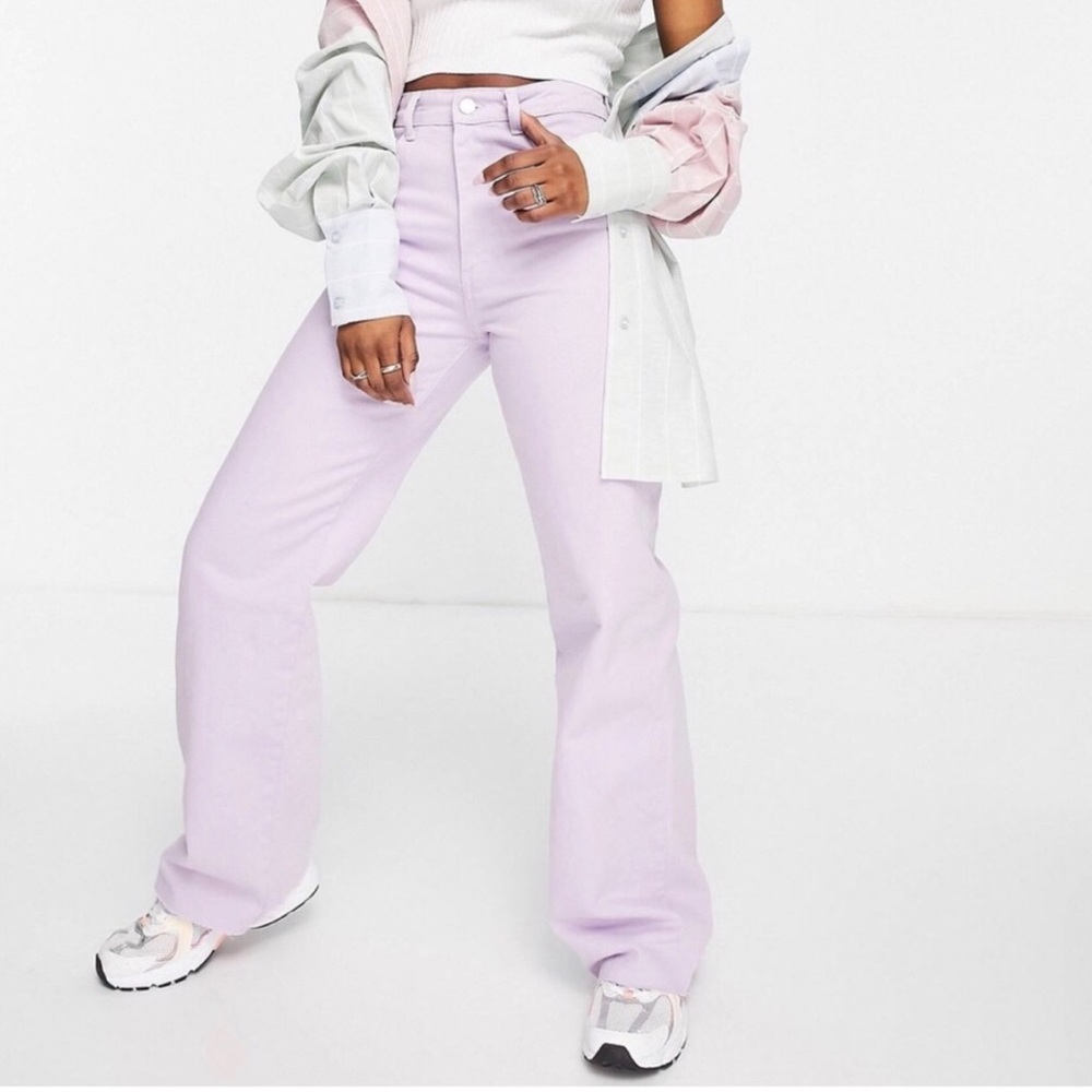 Stradivarius Lilac Jeans Size 2 Spring Cosplay